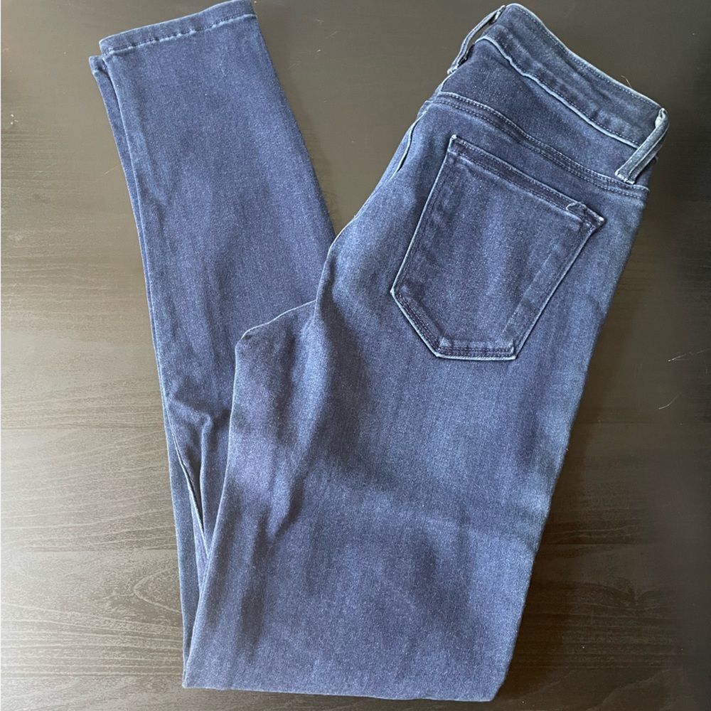 Just black dark blue jeans